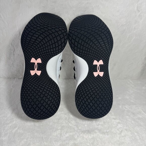 Under Armour Womens White & Pink Athletic Running Shoes Charged Breathe FN Print - Picture 7 of 8